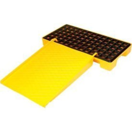 JUSTRITE Eagle 1689 Spill Containment Poly Pallet Ramp - Yellow 1689